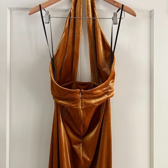 REVOLVE Golden Halter Maxi Dress - Picture 5 of 6